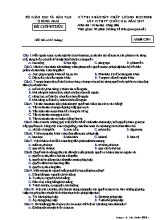 Bộ đề thi khảo sát chất lượng học sinh Lớp 12 môn Giáo dục công dân năm 2017 - Sở GD & ĐT Quảng Nam